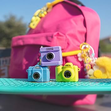 Three mini cameras stacked on each other.